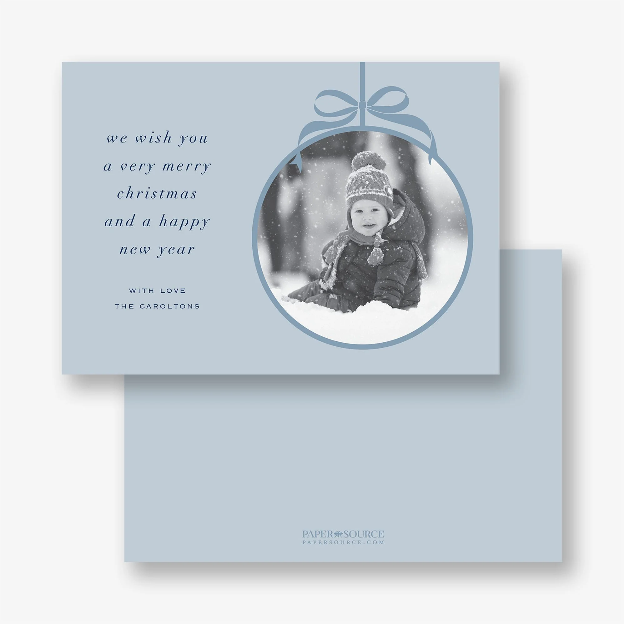 Elegant Ornament Holiday Photo Card - Image 3