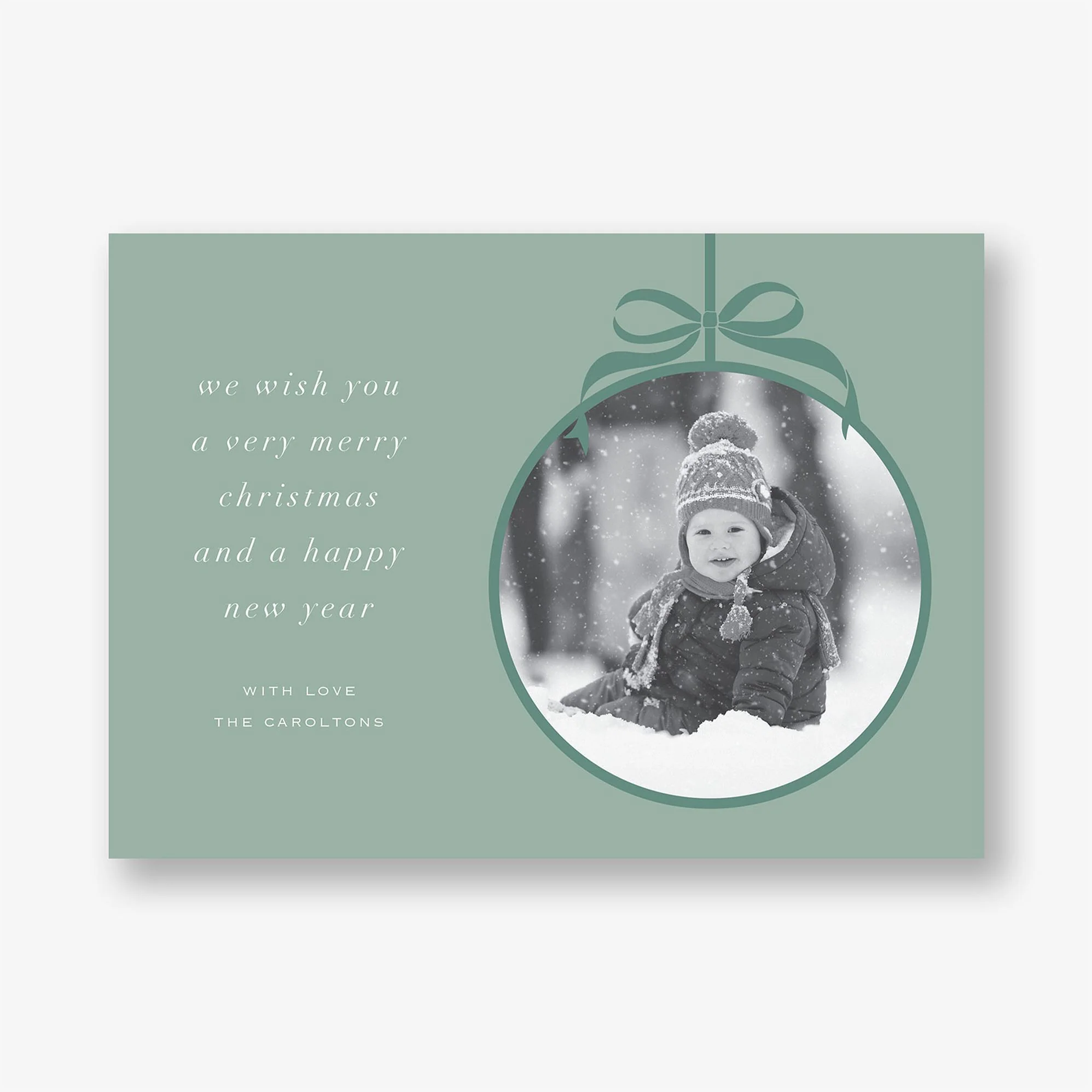 Elegant Ornament Holiday Photo Card - Image 5
