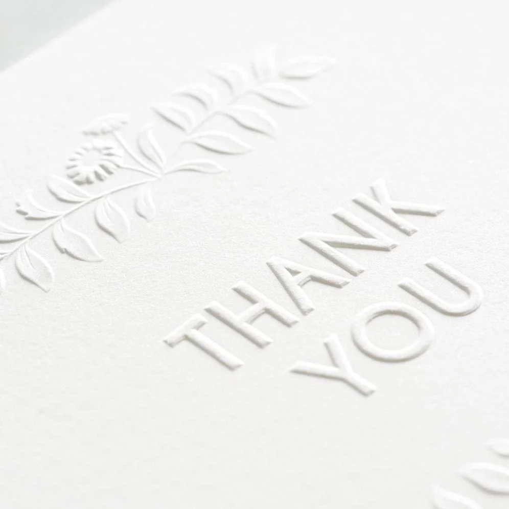 Embossed Floral Thank You Cards - Image 2