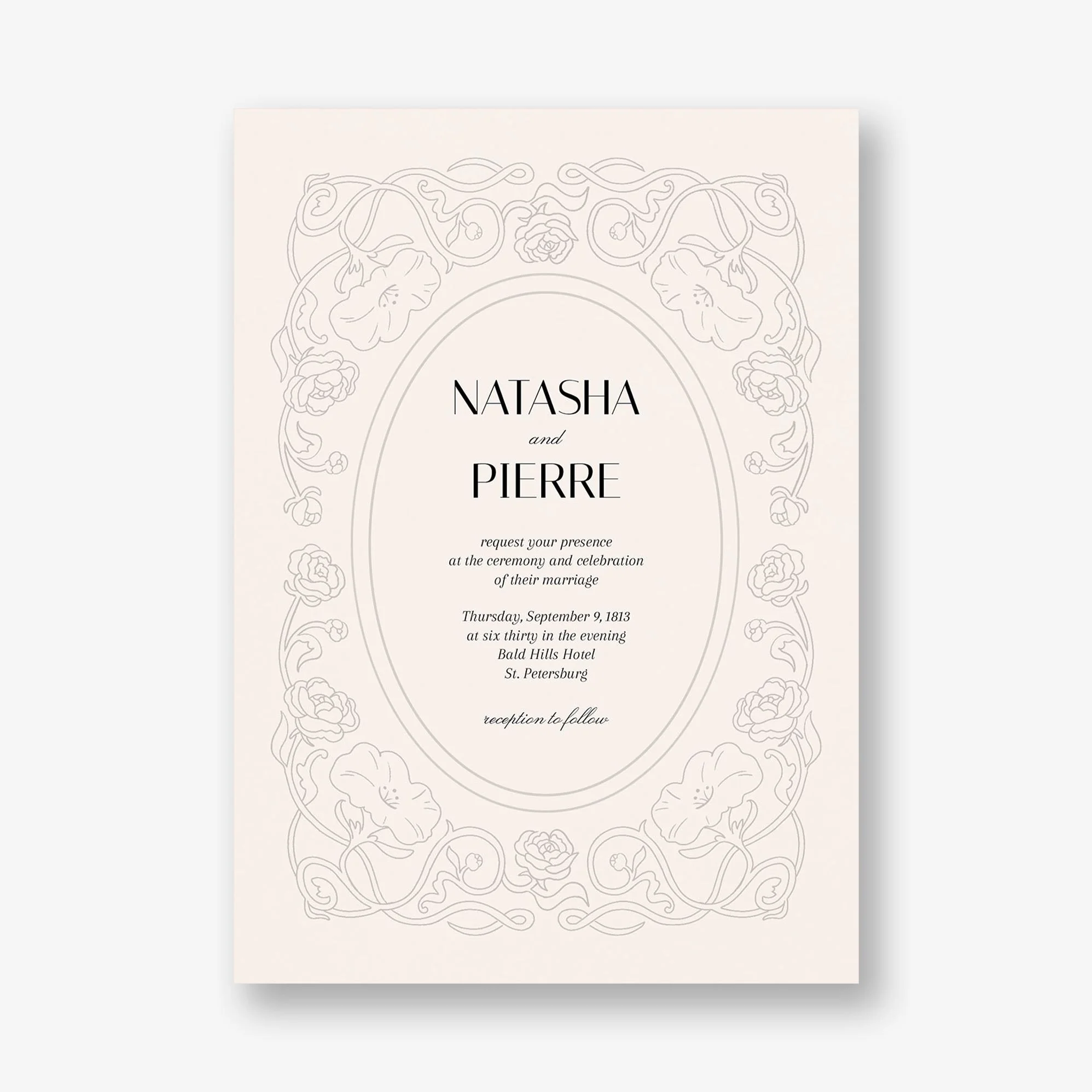 Embossed Vines Wedding Invitation - Image 6