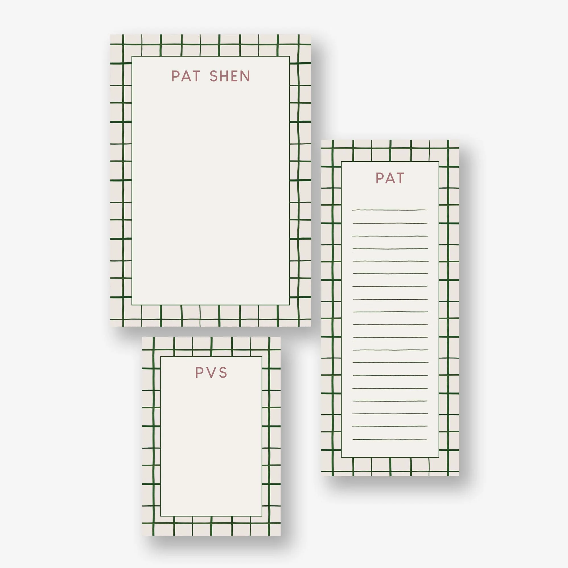 Emerald Grid Mixed Notepad Set