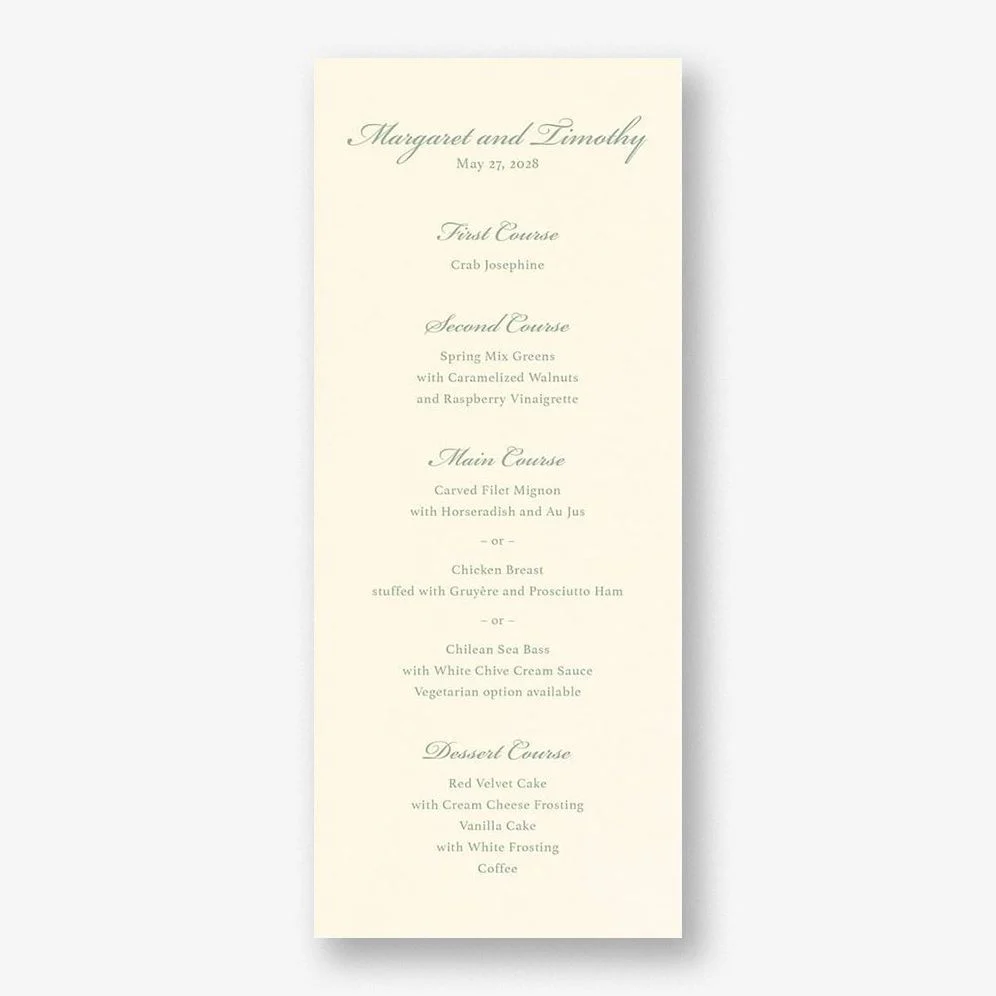 English Ivy Menu