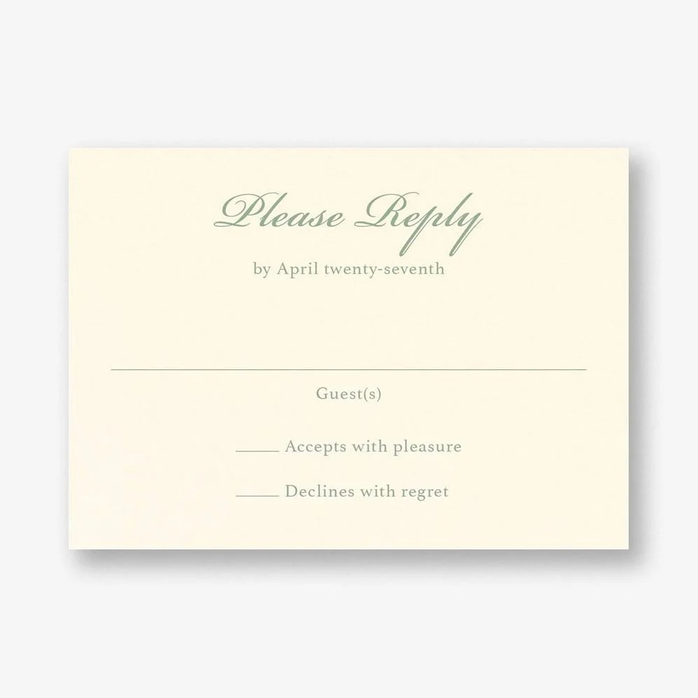 English Ivy Response Card