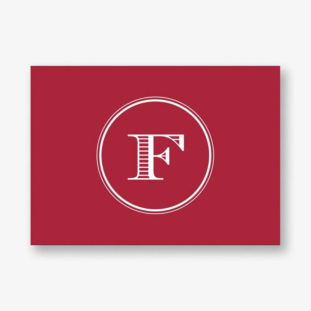 Escorial Circle Monogram 4 Bar Stationery