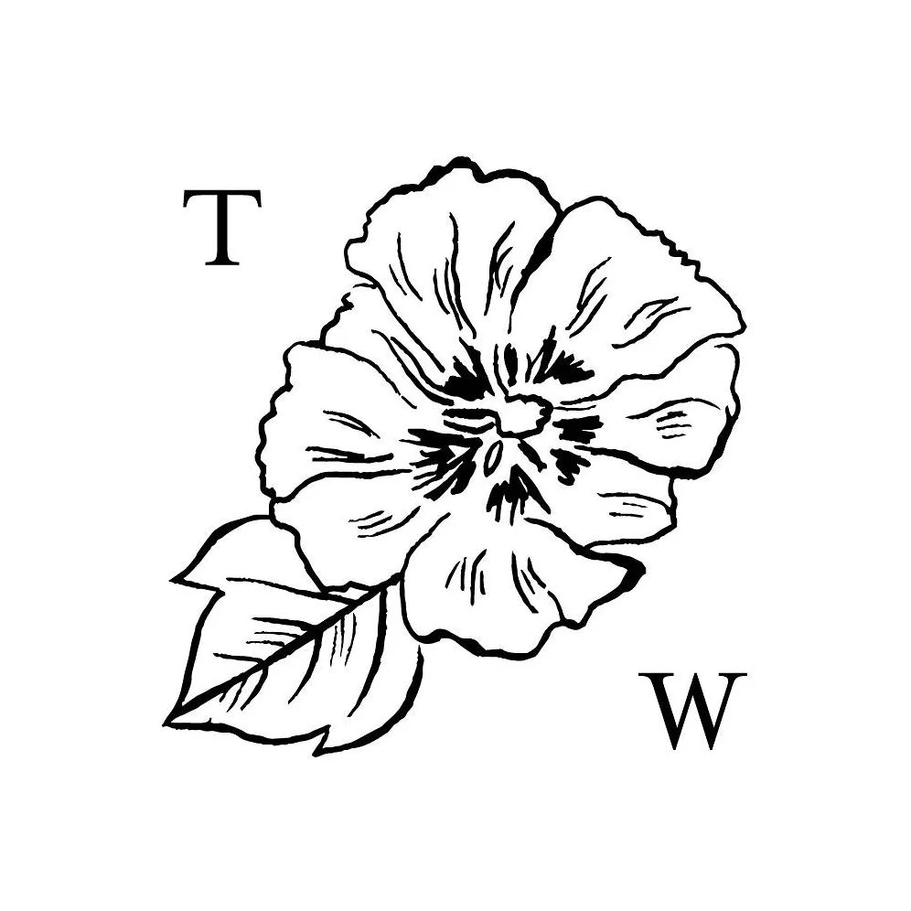 Etched Flower Custom Stamp and Stamp Tool