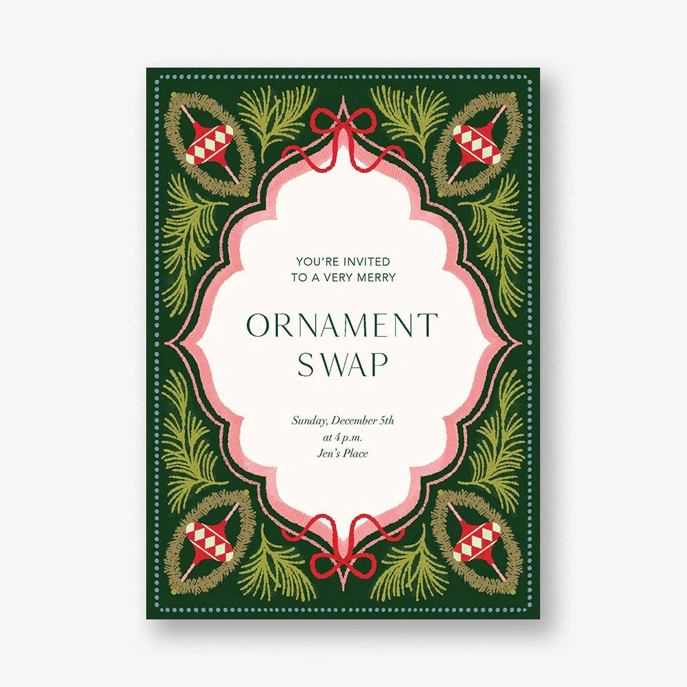 Fanciful Ornaments Holiday Card