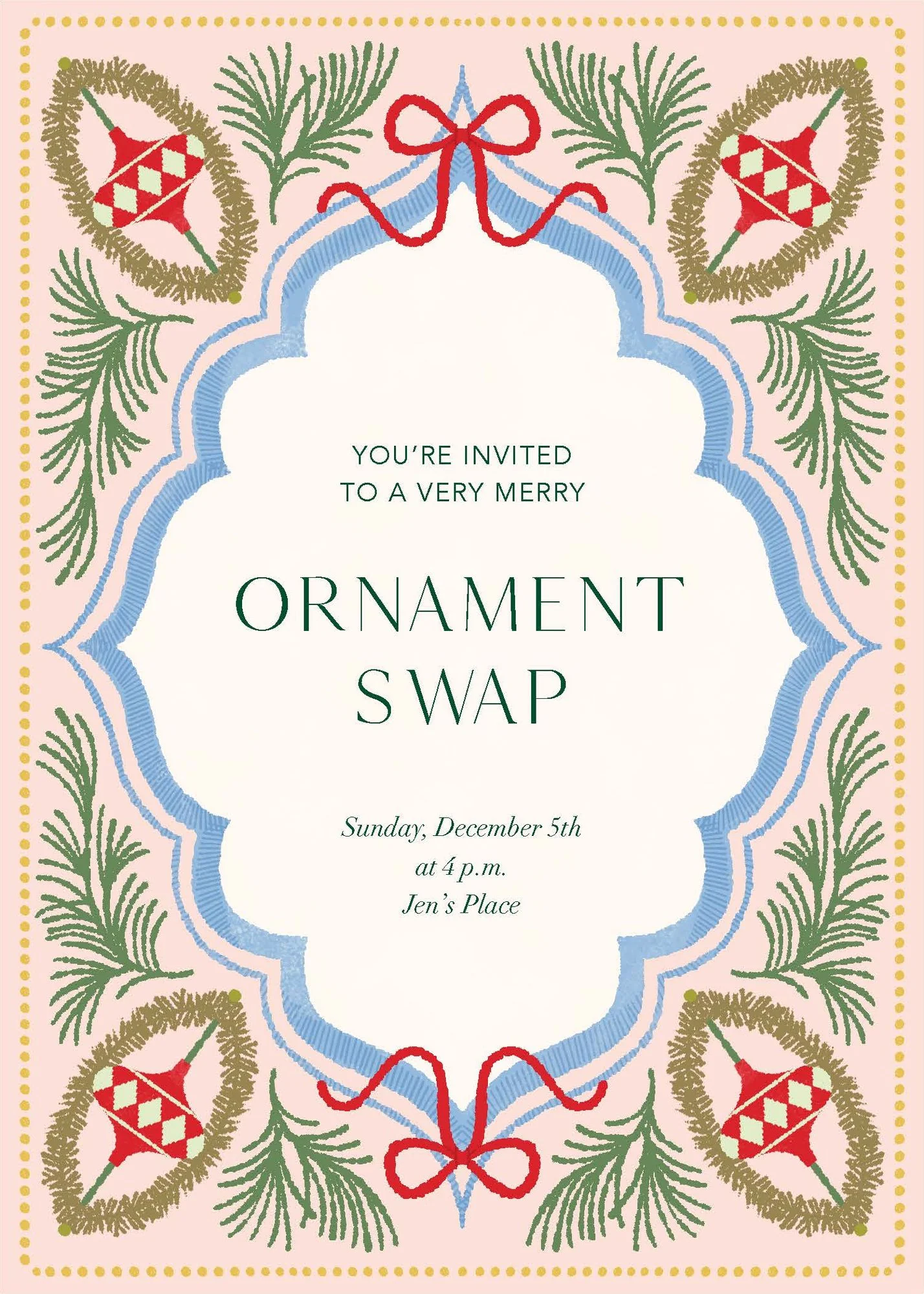Fanciful Ornaments Holiday Card - Image 2