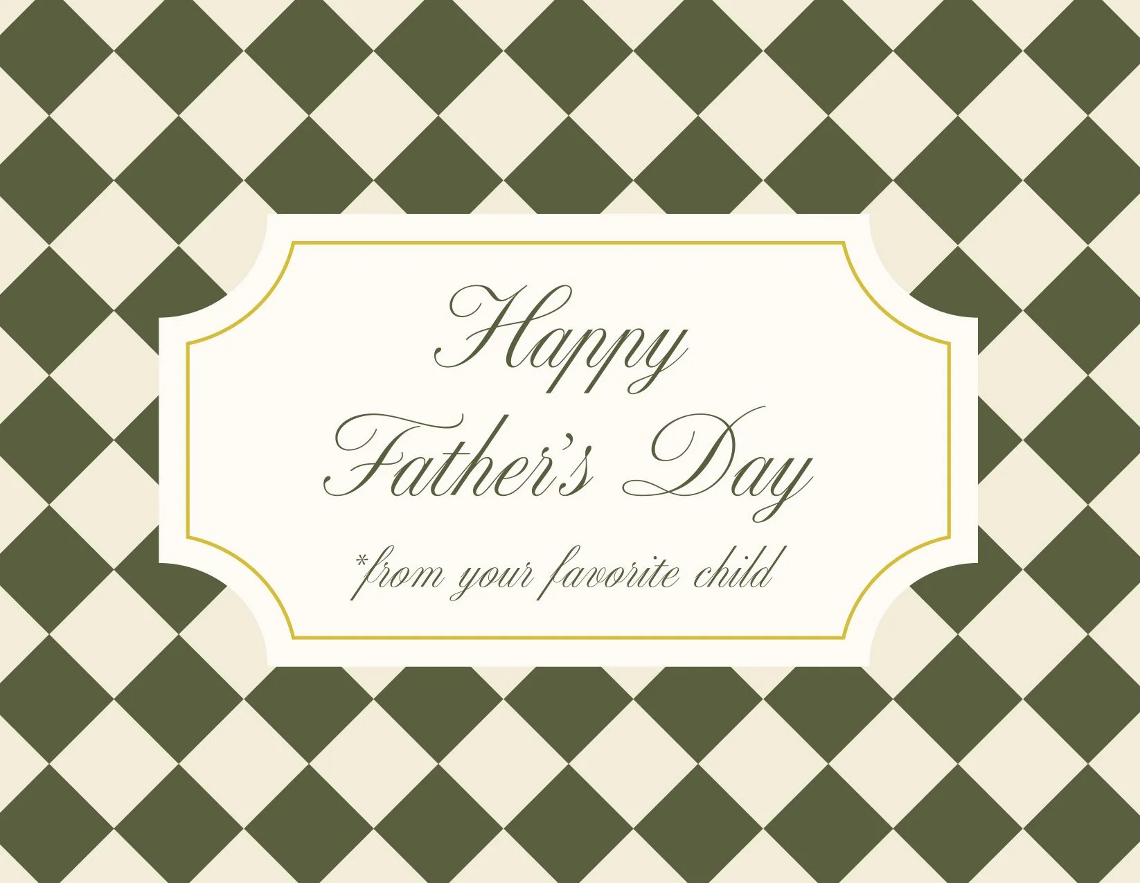 Favorite Child Father's Day Card