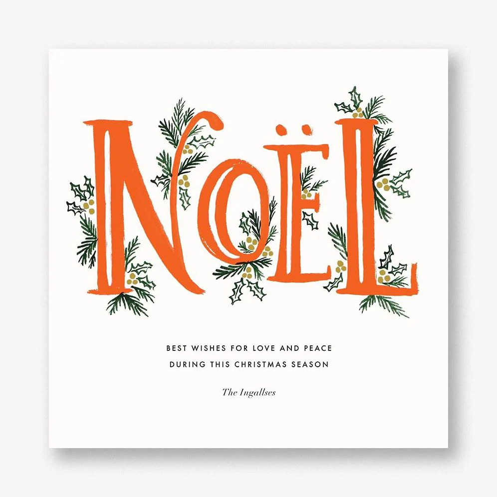 Fir Noel Holiday Photo Card