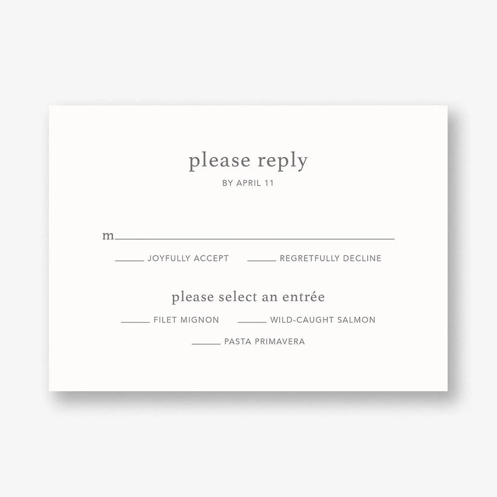 Fleurs d'Alençon Response Card