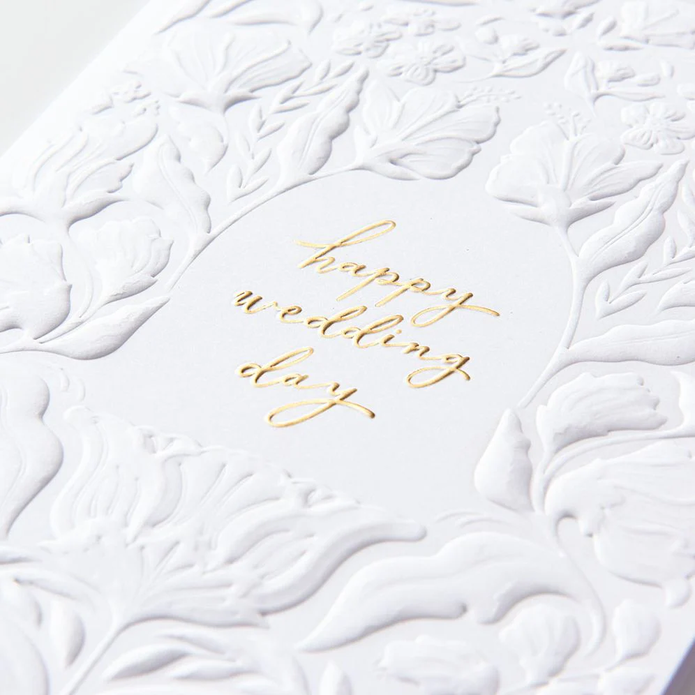 Floral Arch Embellished Wedding Card - Image 2