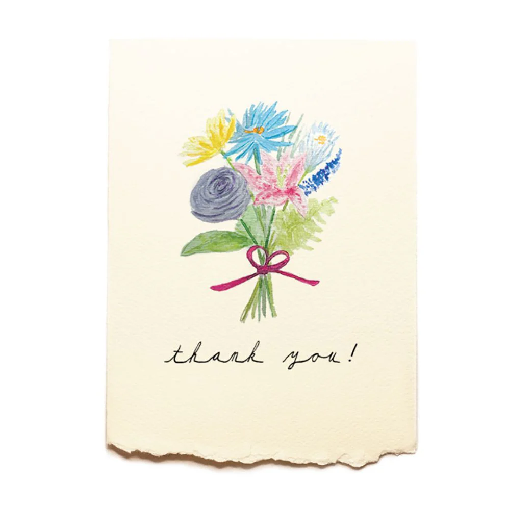 Floral Bouquet Thank You Card