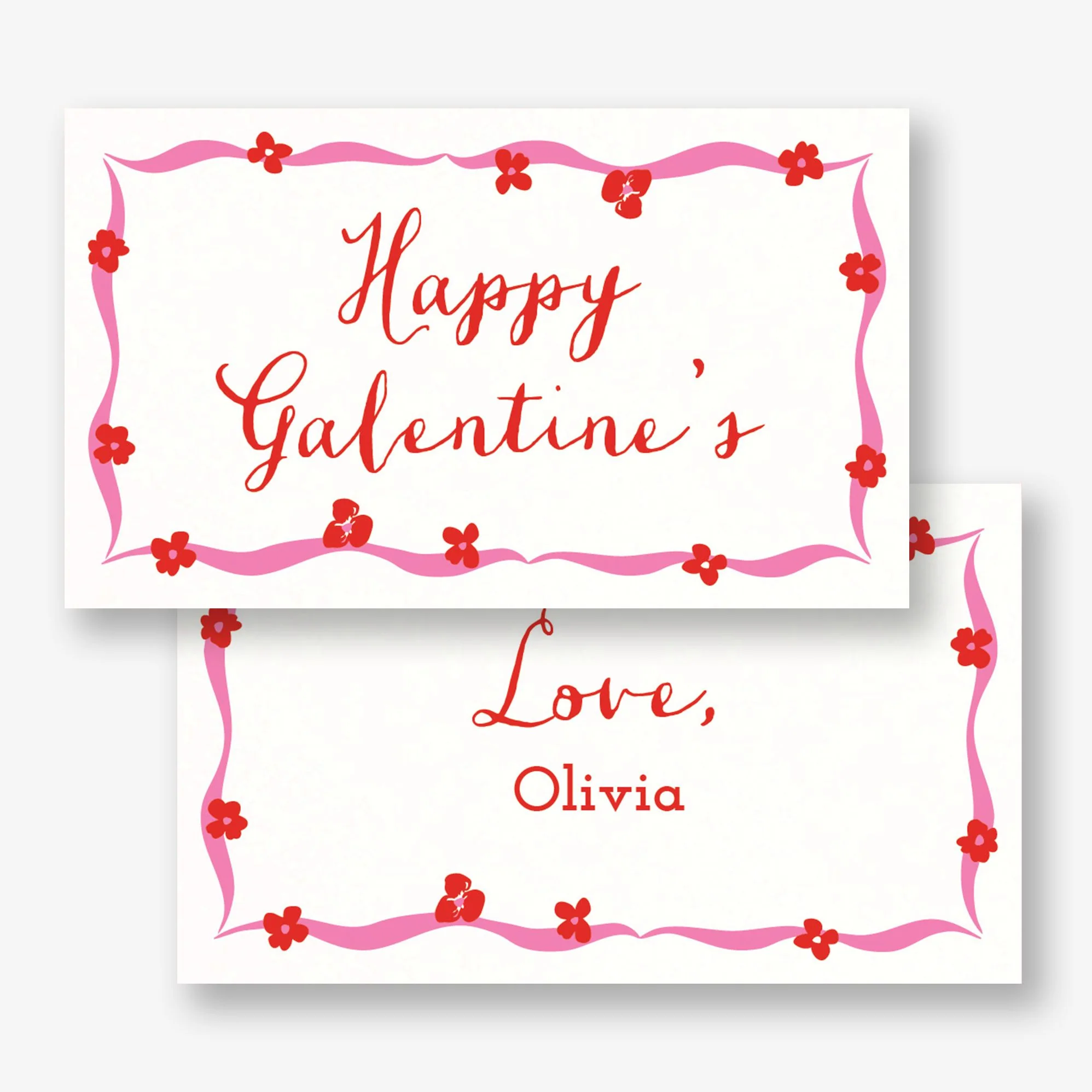 Floral Brushstroke Mini Valentine Card - Image 2