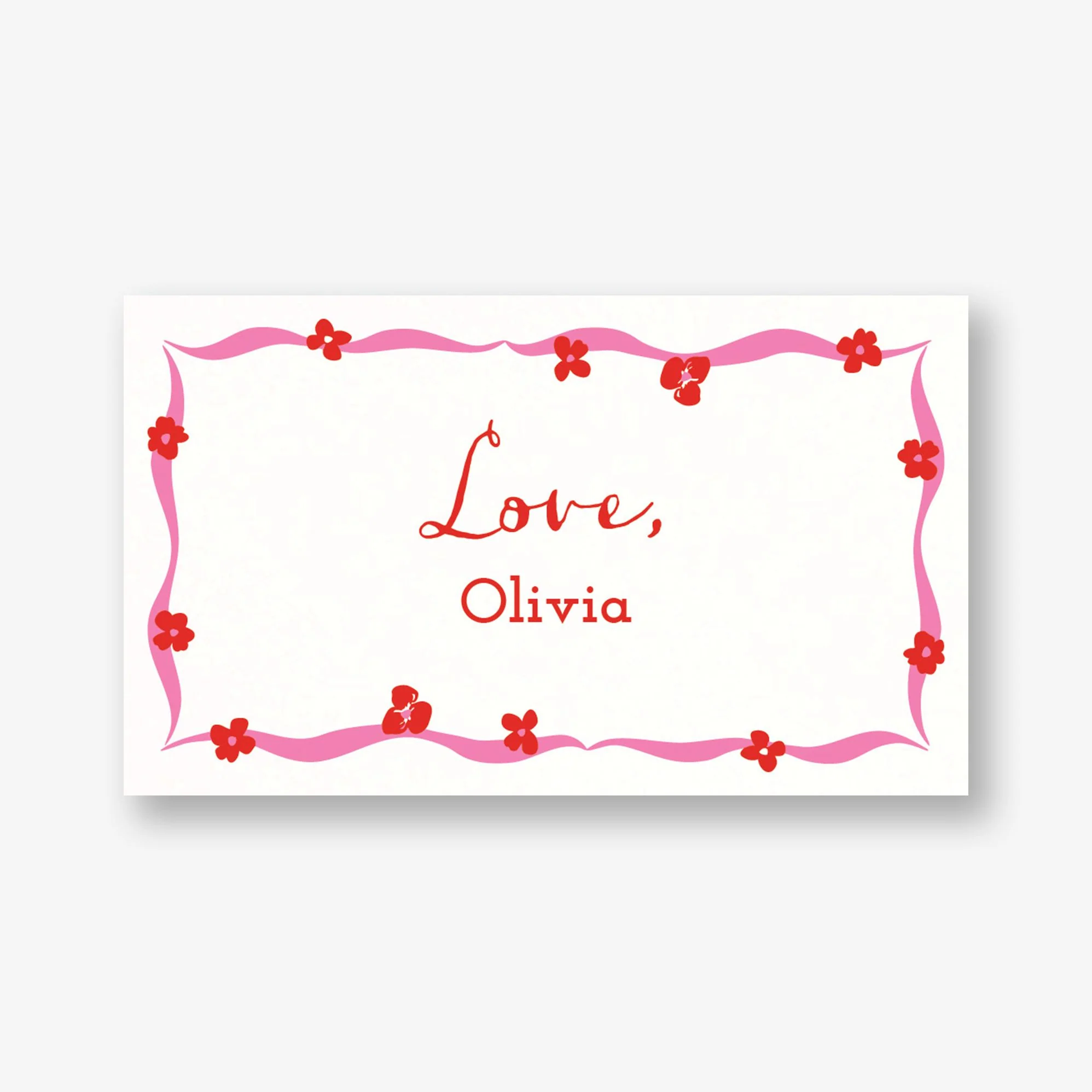 Floral Brushstroke Mini Valentine Card - Image 3