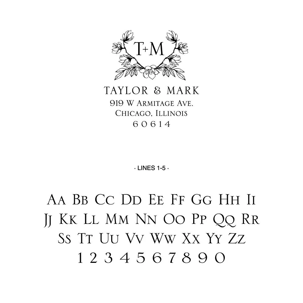 Floral Crest Custom Stamp and Stamp Tool - Image 2