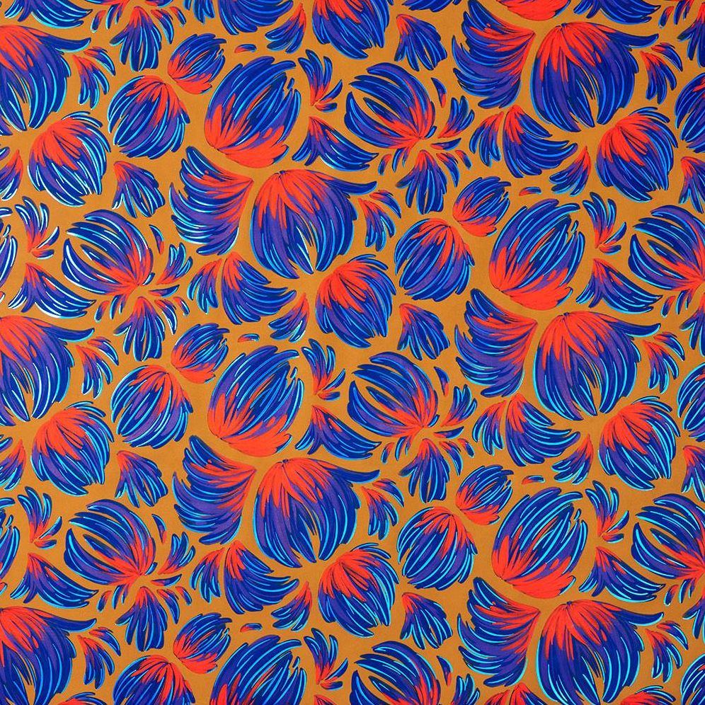 Floral Feather Stone Wrapping Paper - Image 2