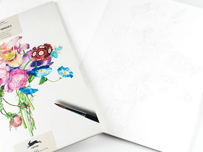 Floral Images - Artists' Colouring Book - Image 2