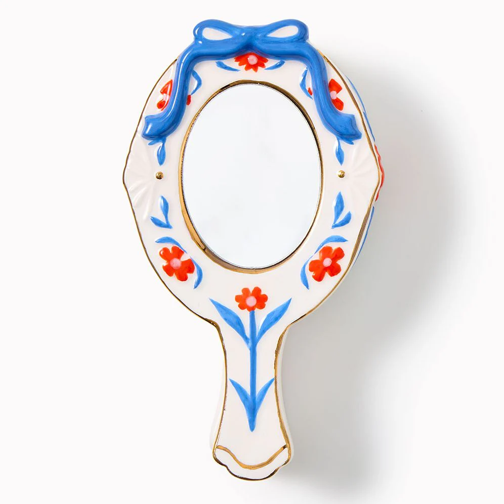 Floral Mirror Lidded Trinket Dish - Image 2