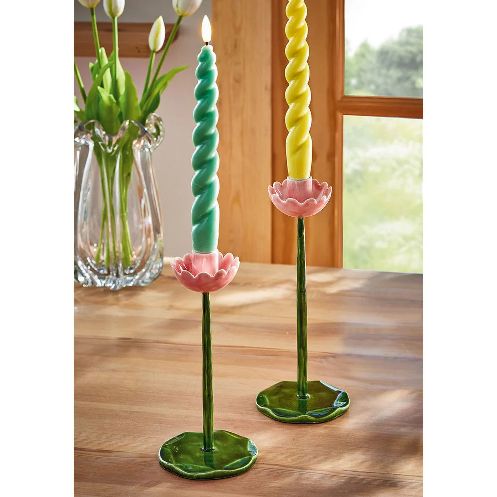 Floral Taper Candle Holder - Image 2