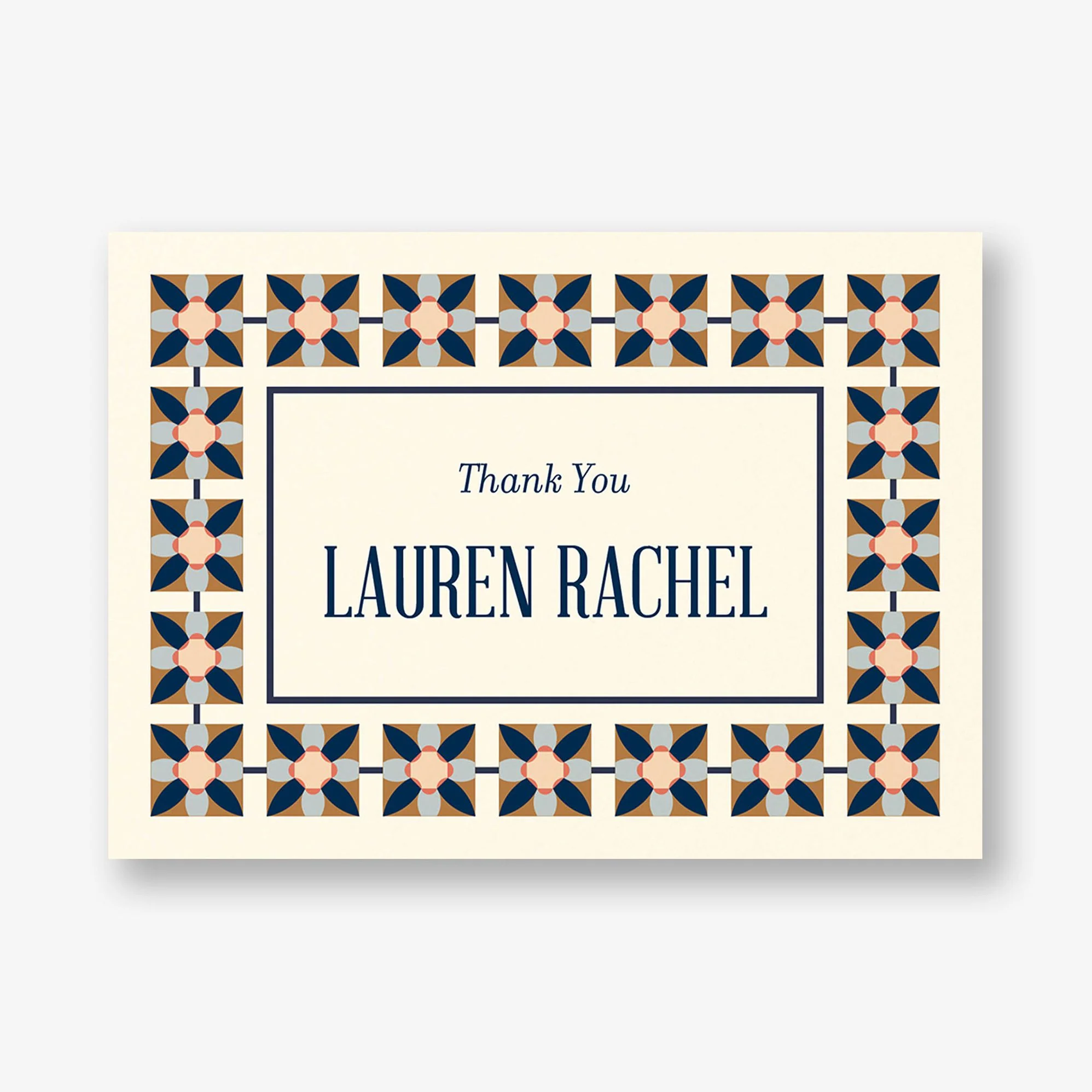 Floral Tile Bat Mitzvah Stationery - Image 3