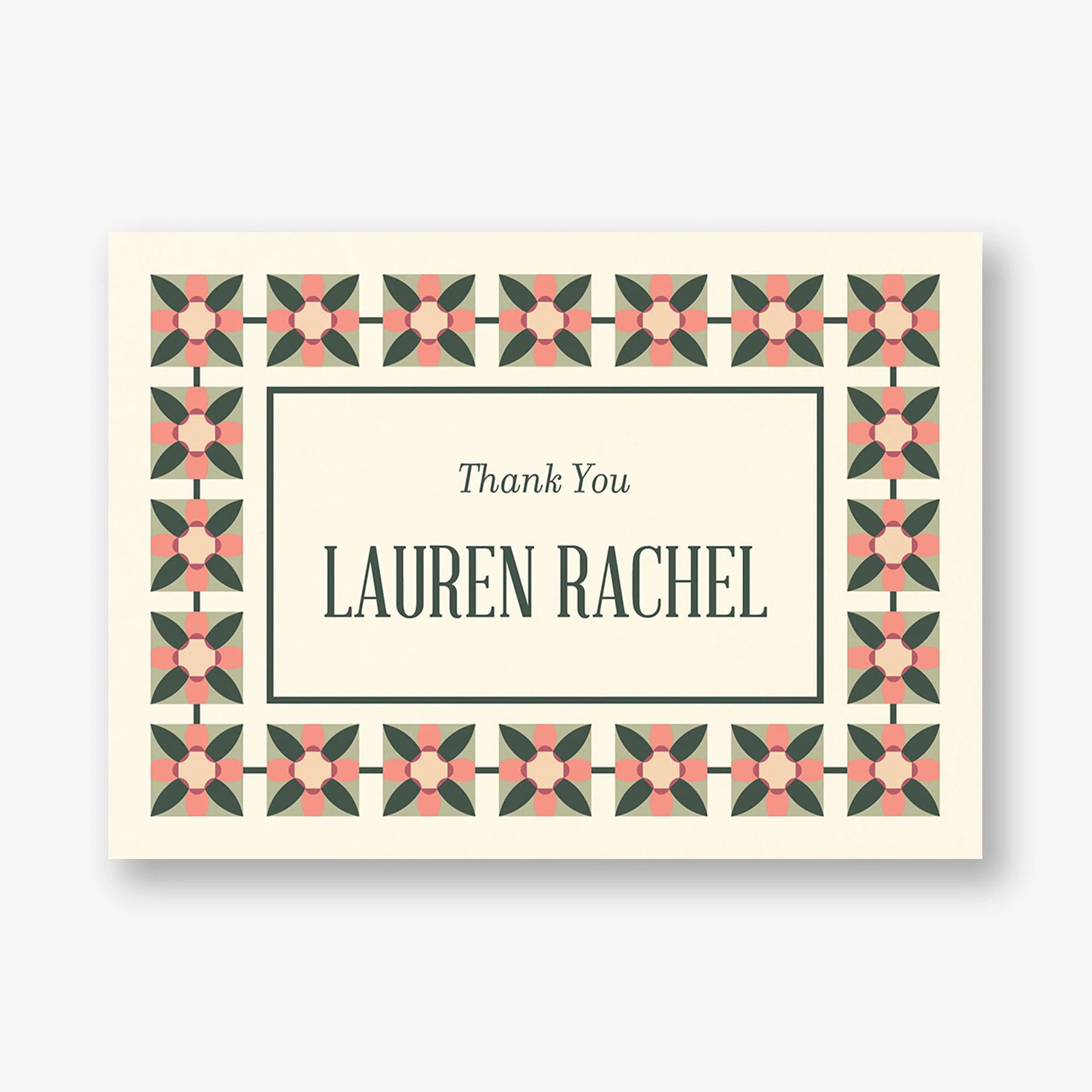 Floral Tile Bat Mitzvah Stationery - Image 5
