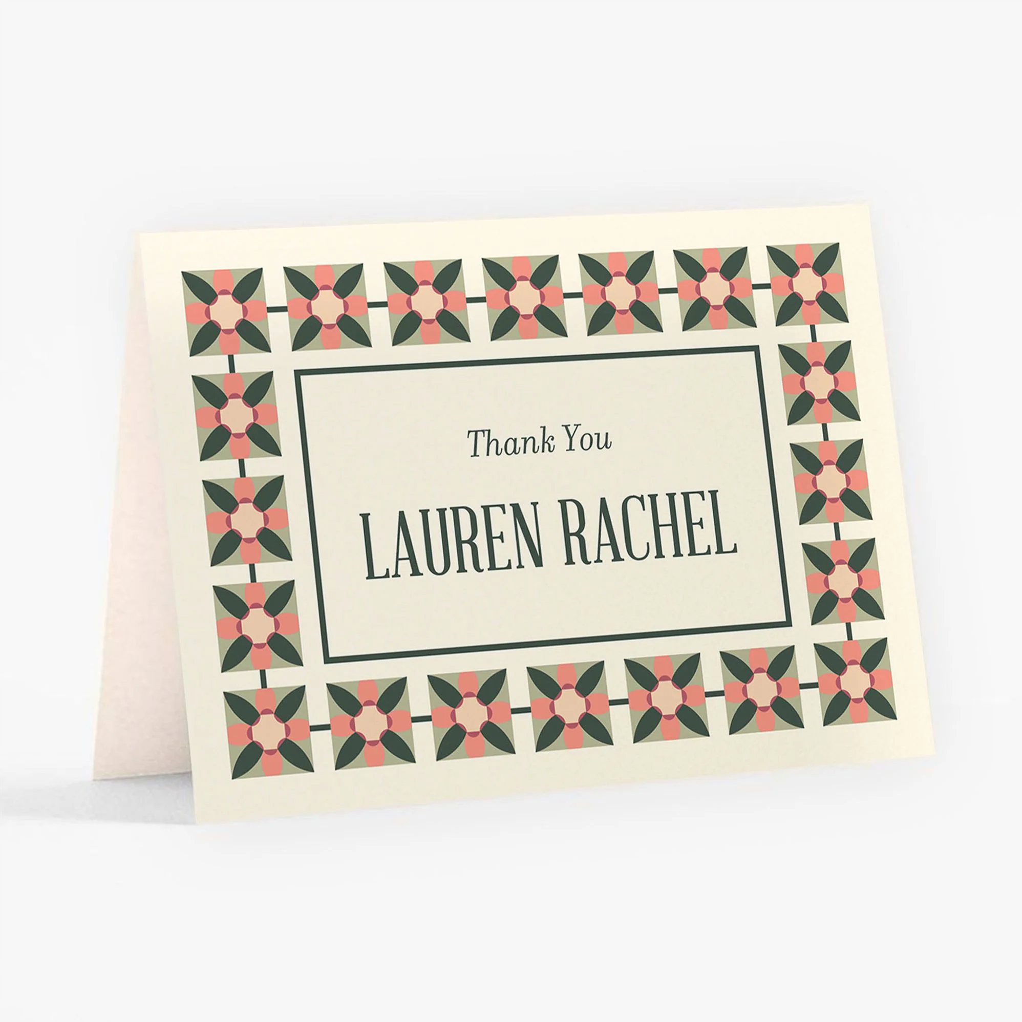 Floral Tile Bat Mitzvah Stationery - Image 6