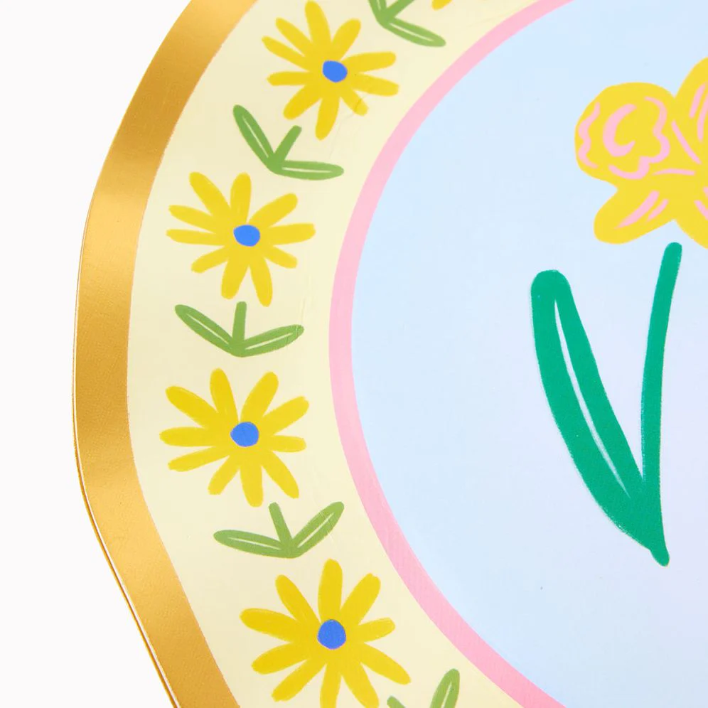 Floral Wavy Dinner Plate - Image 2