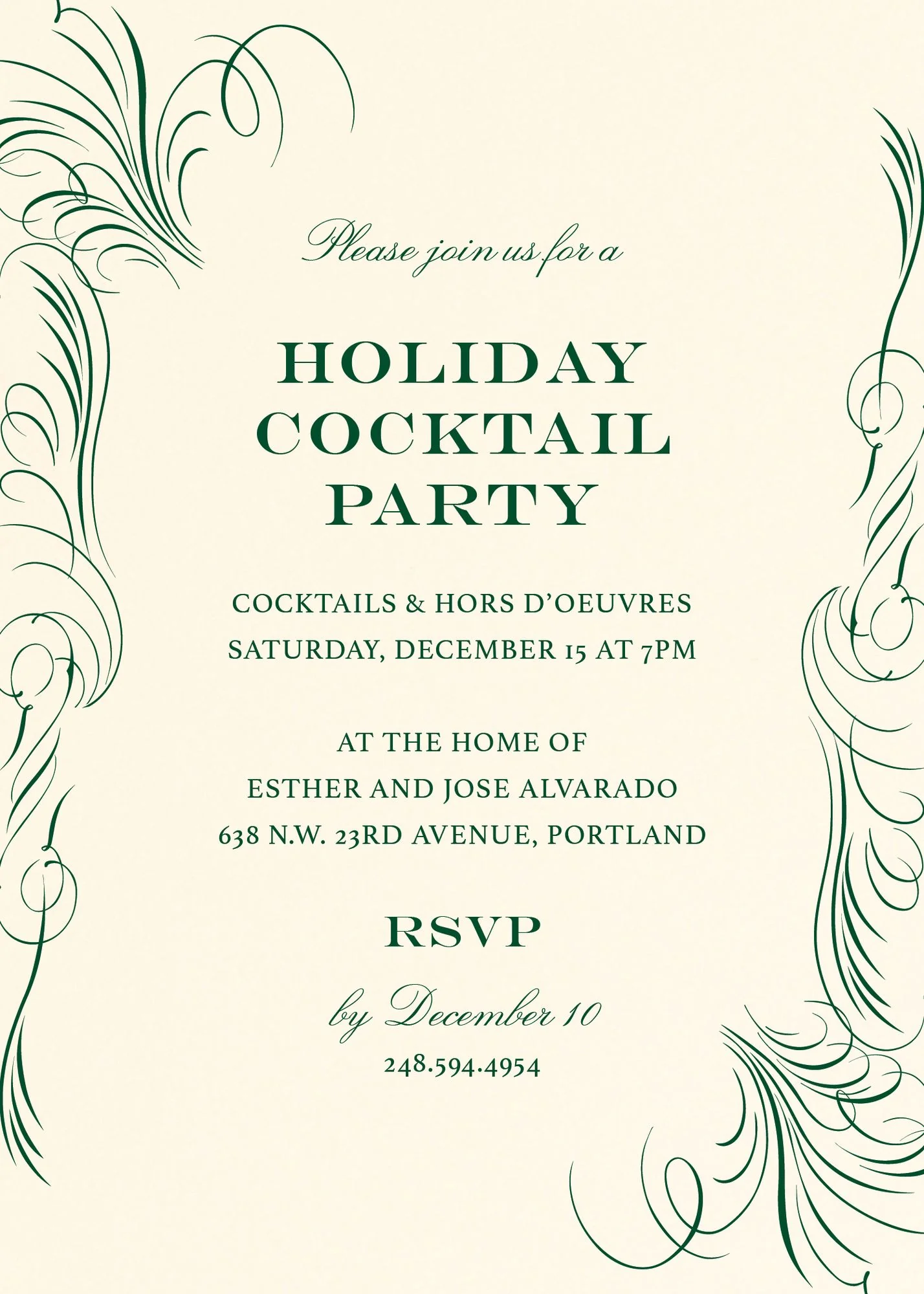 Flourish Holiday Party Invitation - Image 3