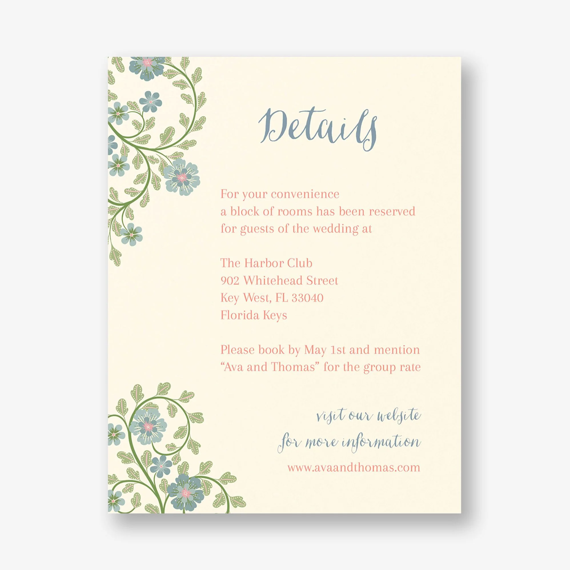 Flower Garden Information Card
