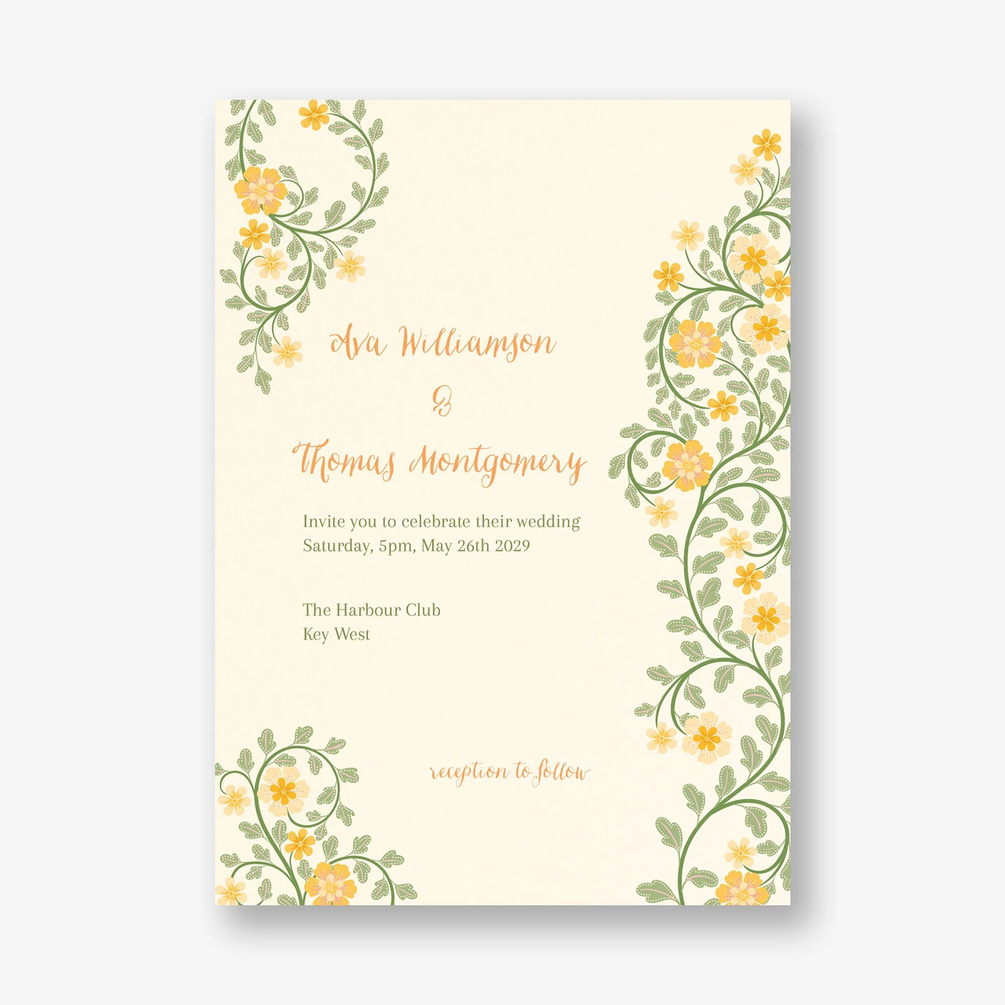 Flower Garden Wedding Invitation - Image 2