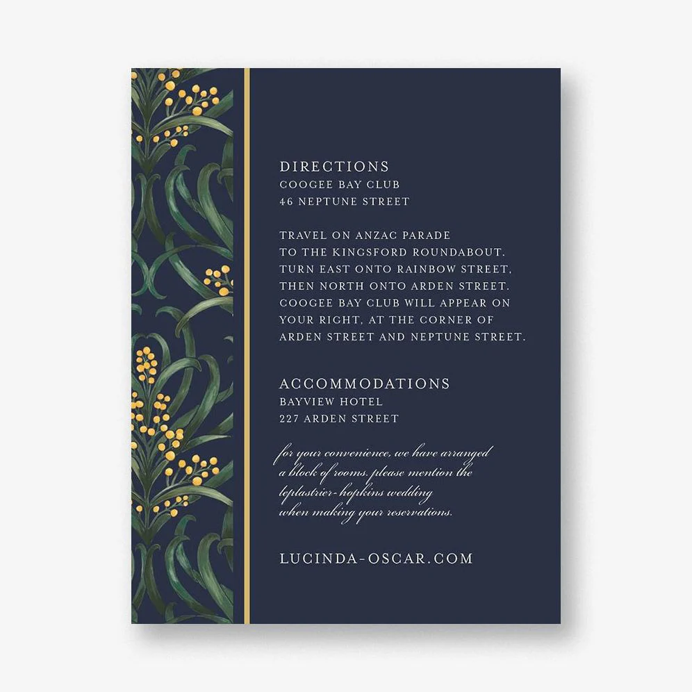 Flowering Mimosa Information Card