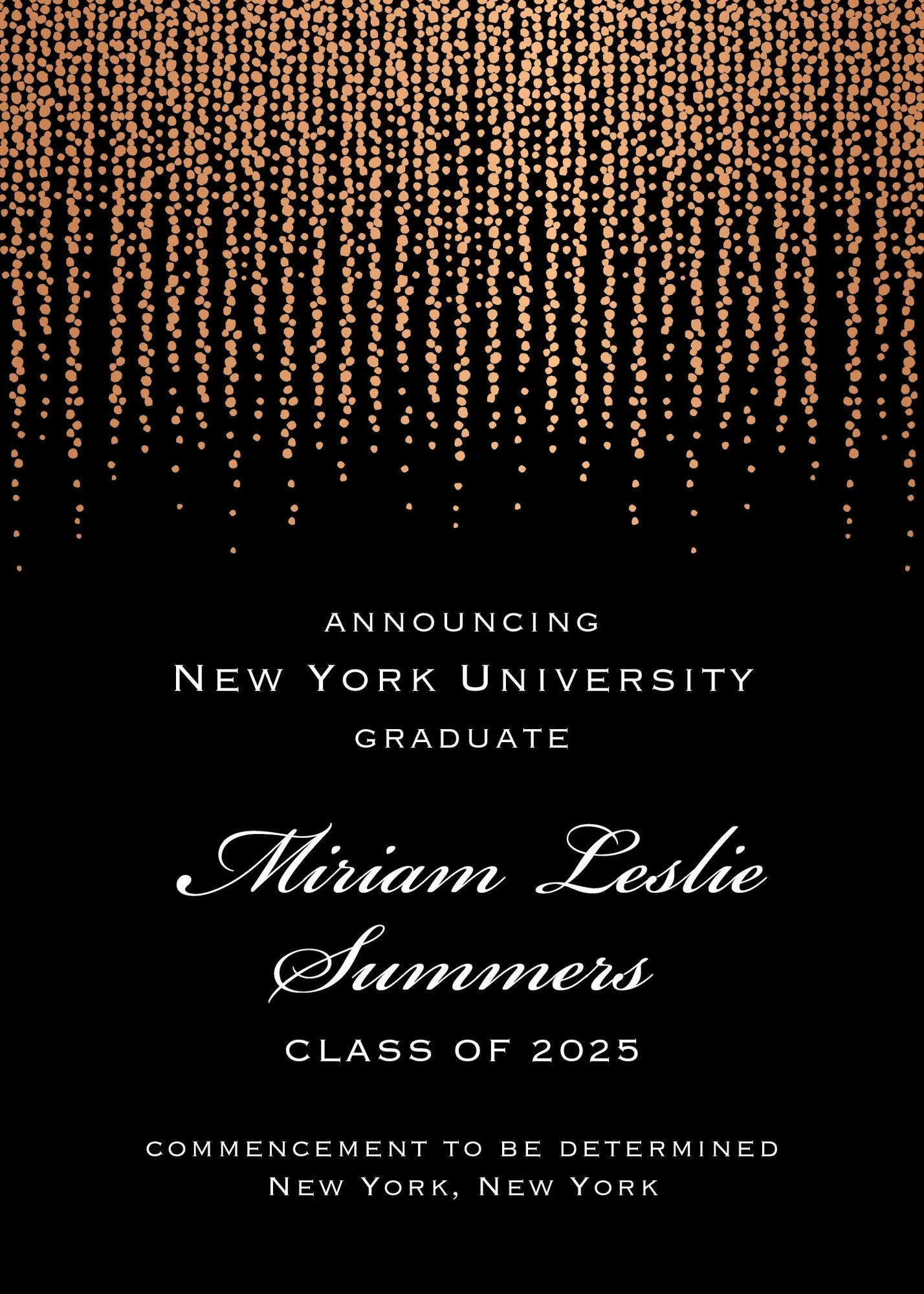 Foil Chandelier Graduation Announcement - Image 2