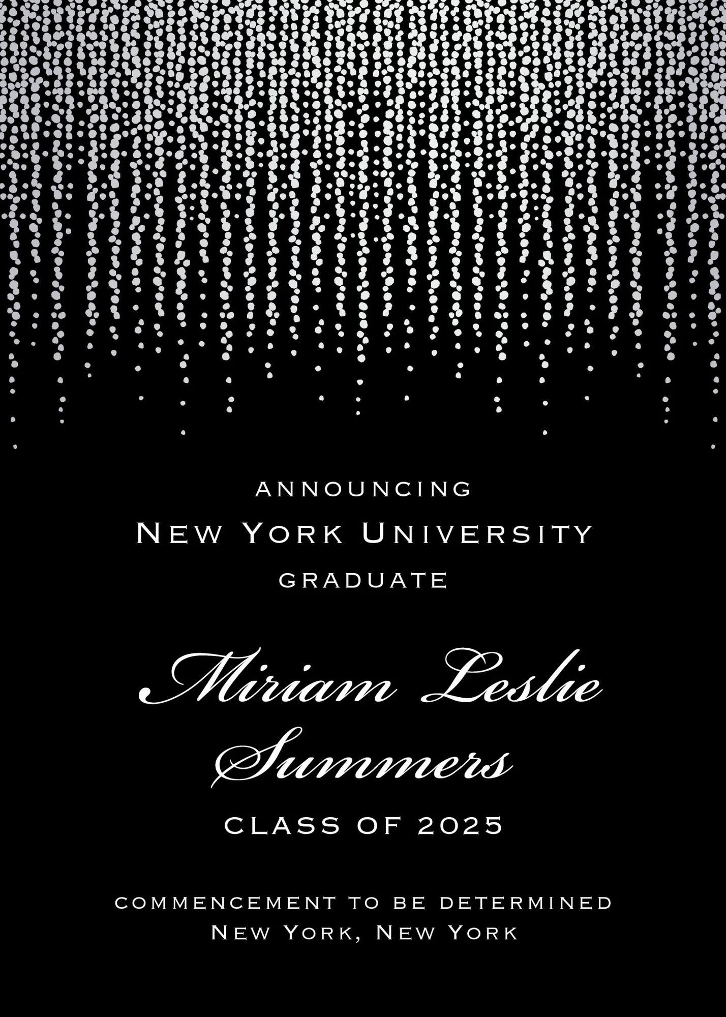 Foil Chandelier Graduation Announcement - Image 3