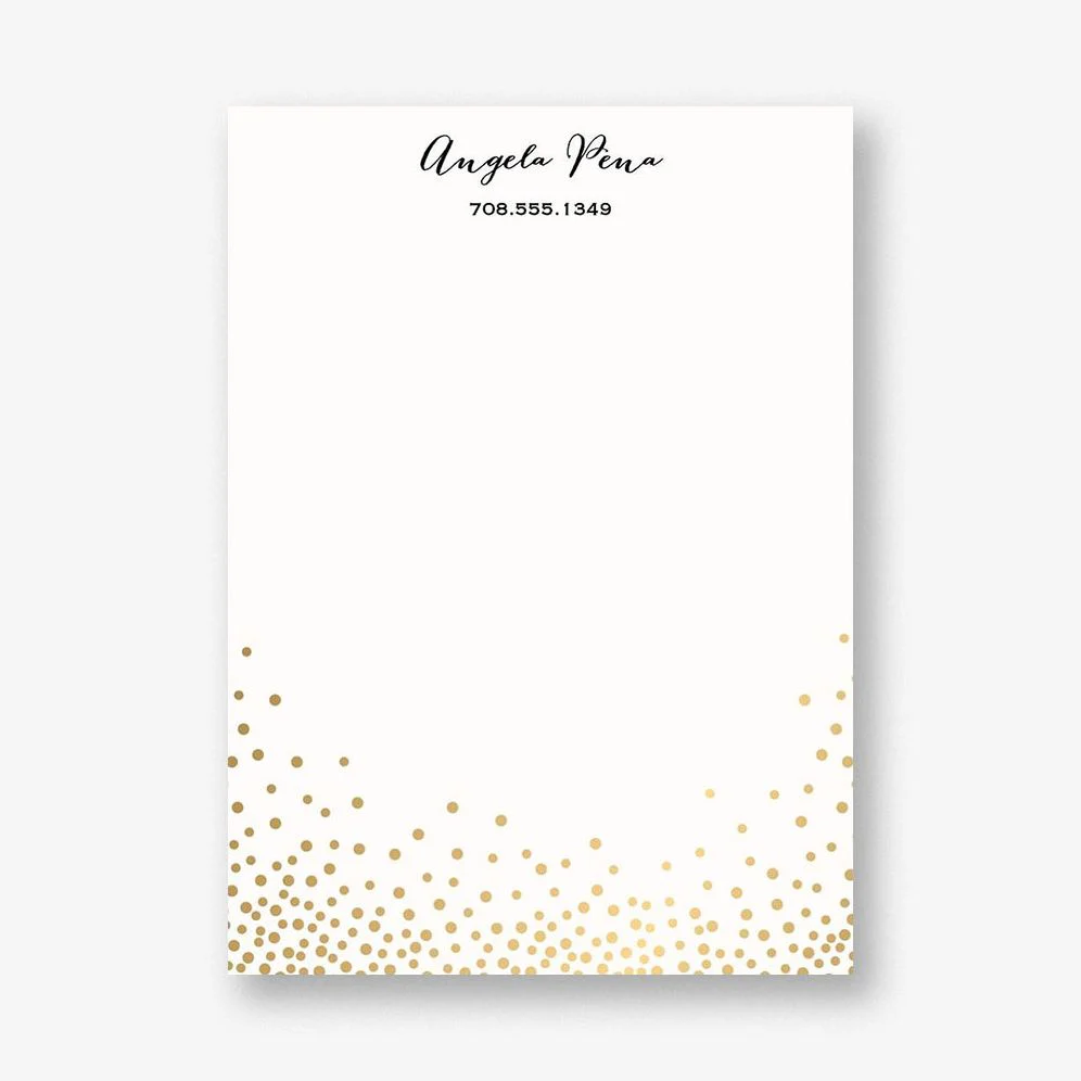 Foil Stamped Champagne A6 Stationery