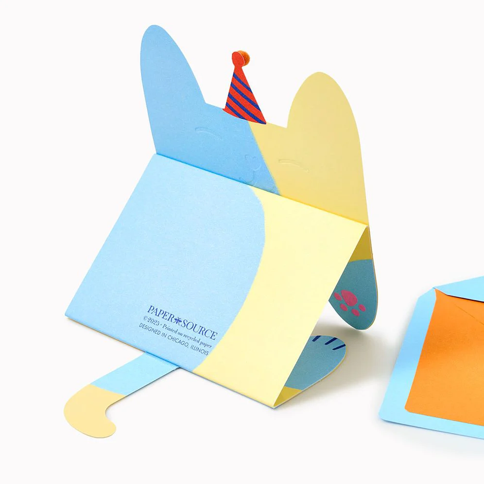 Folding Cat With Party Hat Embellished Birthday Card - Image 4