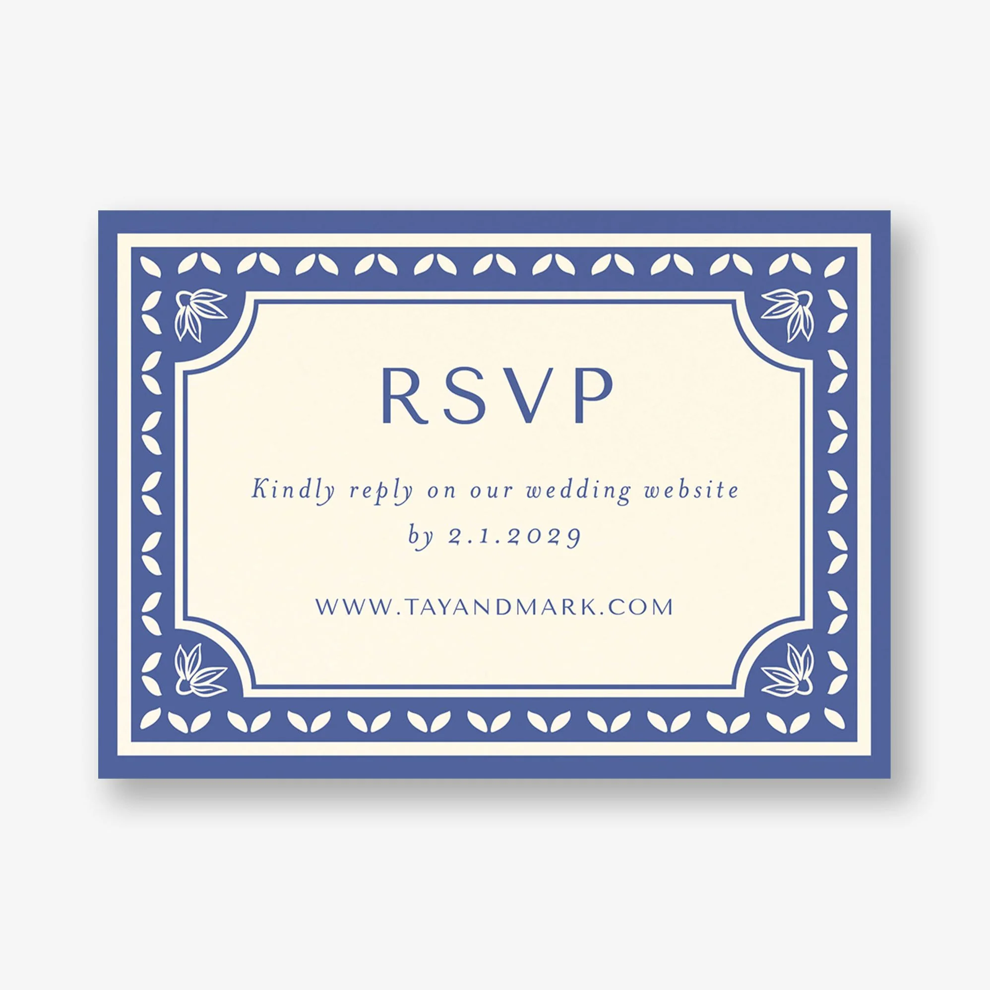 Folk Floral Frame Response Card - Image 3