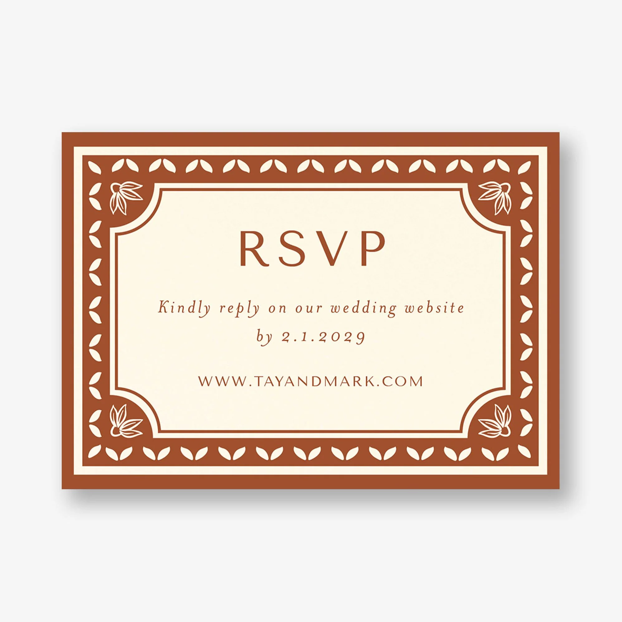 Folk Floral Frame Response Card - Image 4