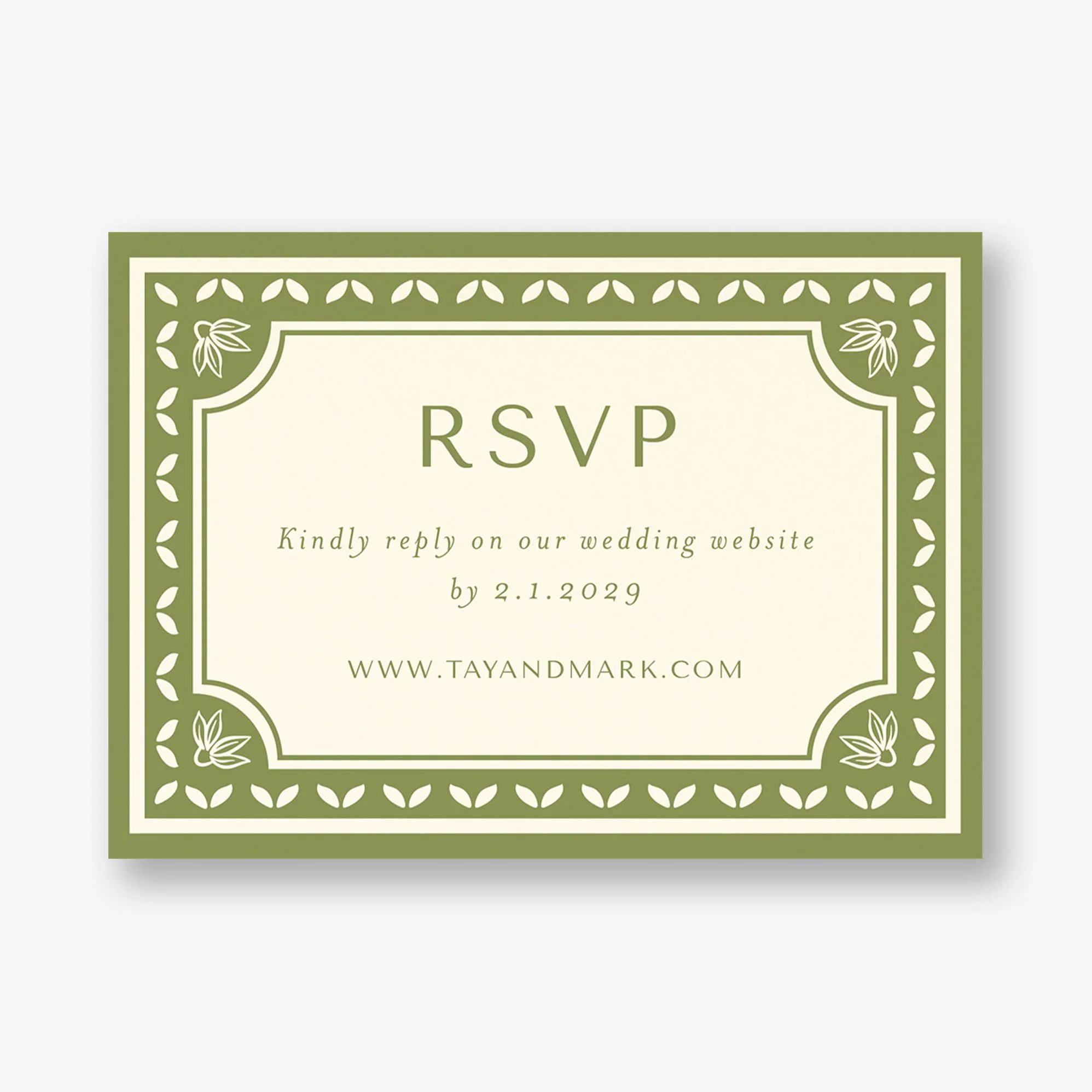 Folk Floral Frame Response Card - Image 5