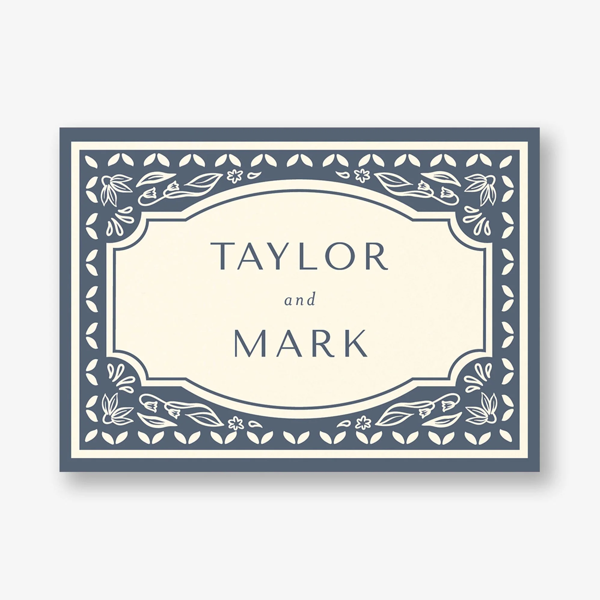 Folk Floral Frame Stationery Card - Image 2
