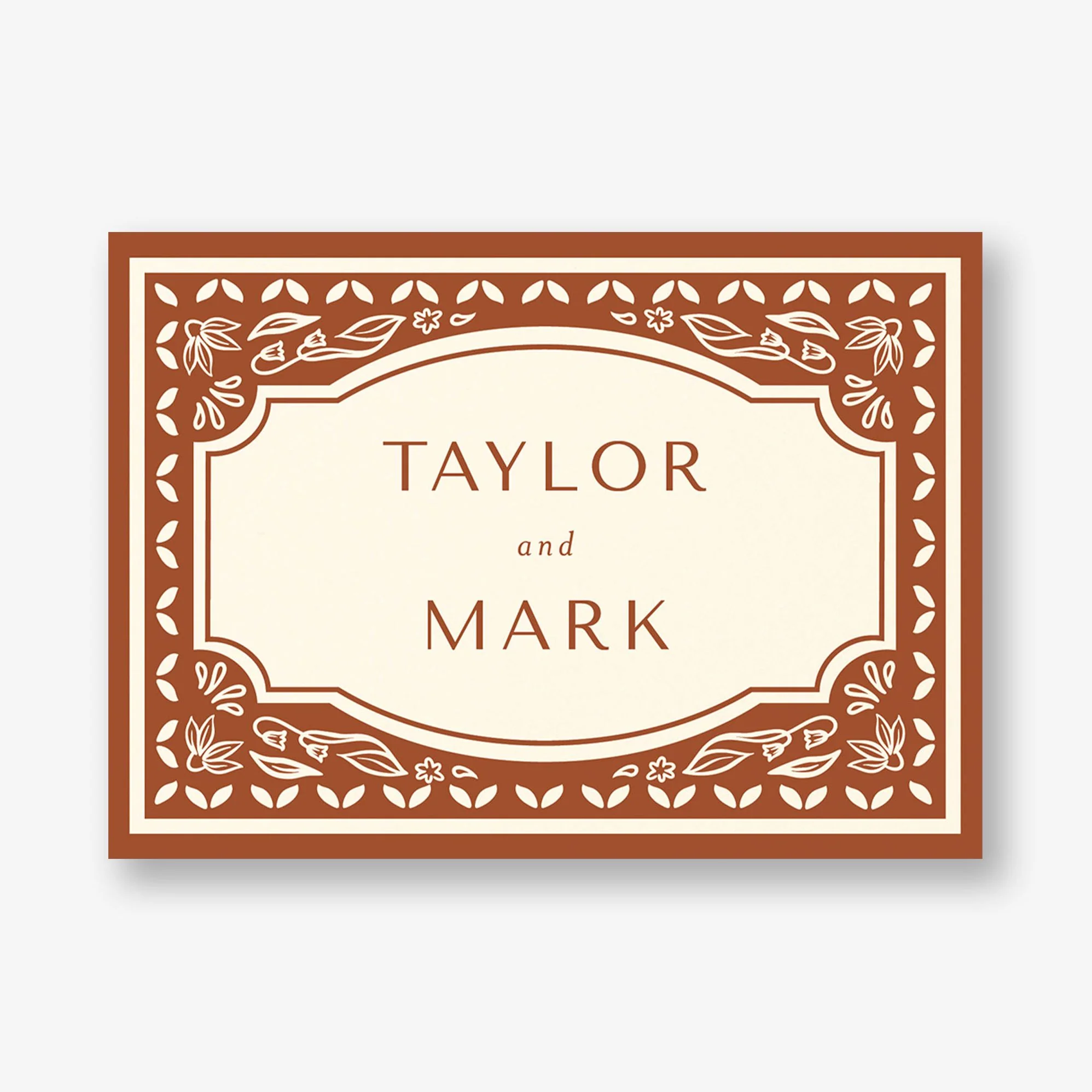Folk Floral Frame Stationery Card - Image 5