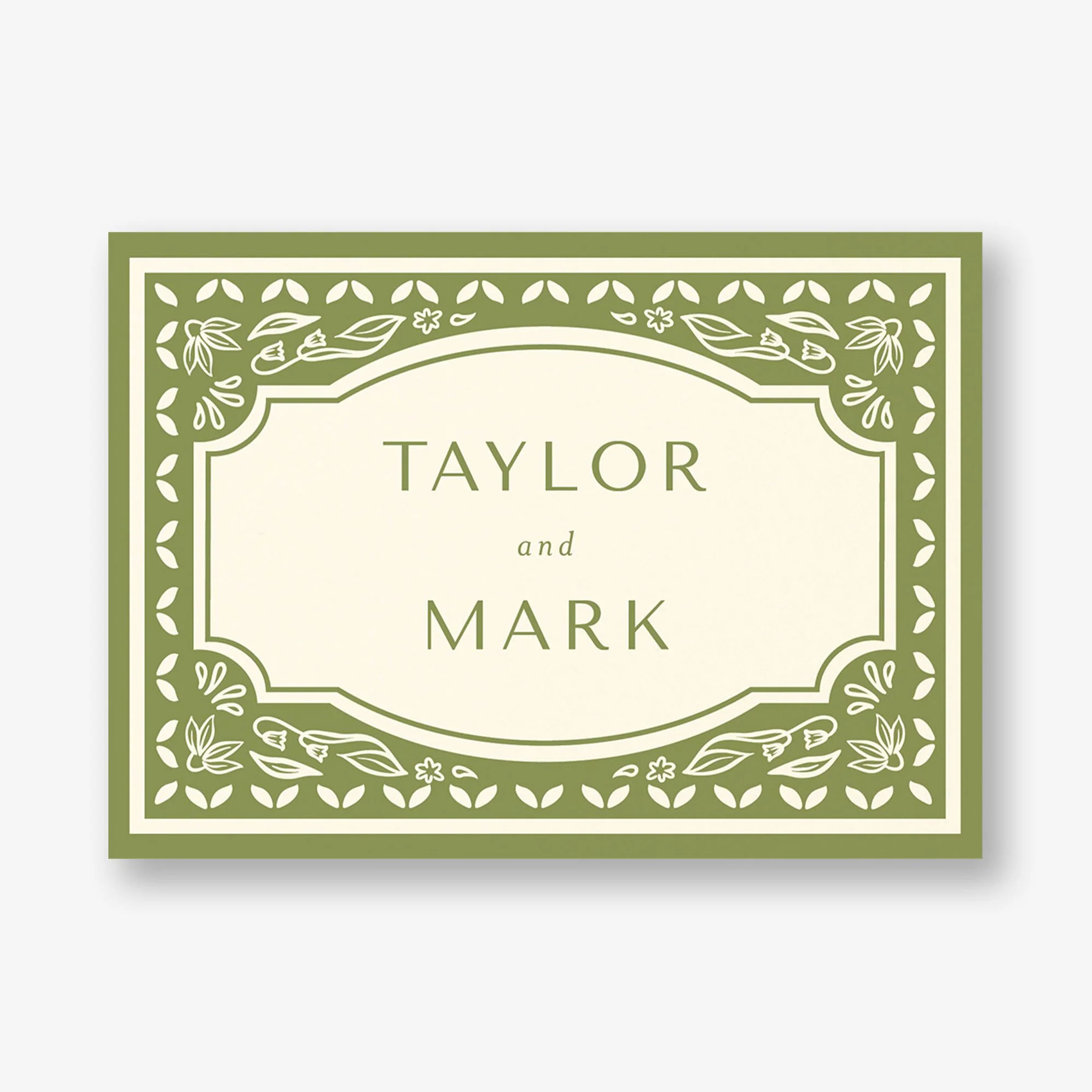 Folk Floral Frame Stationery Card - Image 6