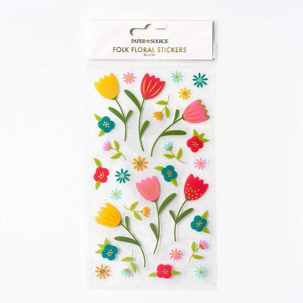 Folk Floral Stickers - Image 2
