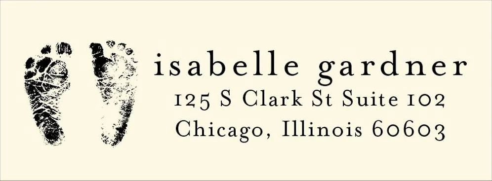 Footprints Return Address Label