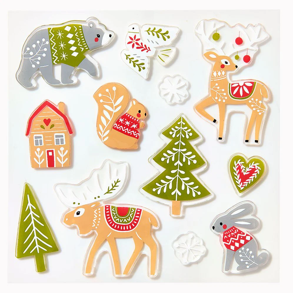 Forest Holiday Gel Clings - Image 2
