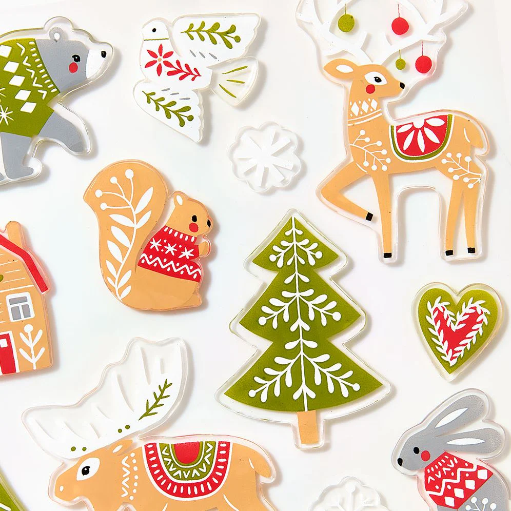Forest Holiday Gel Clings - Image 3