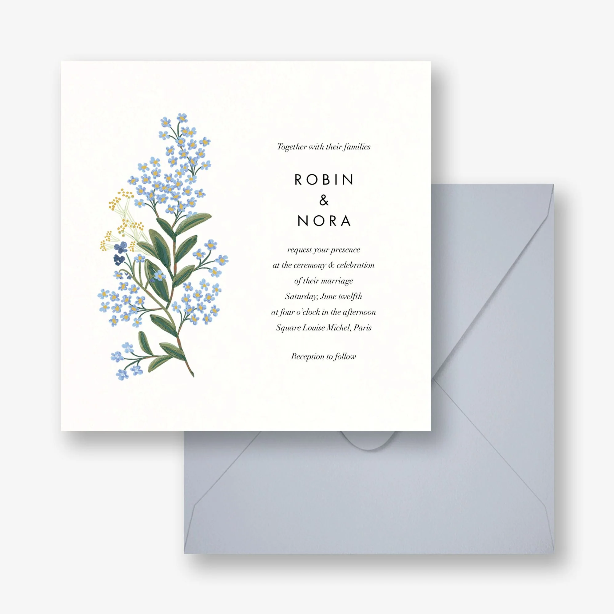 Forget-Me-Not Wedding Invitation - Image 2