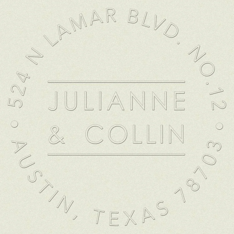 Framed Ampersand Custom Embosser Plate