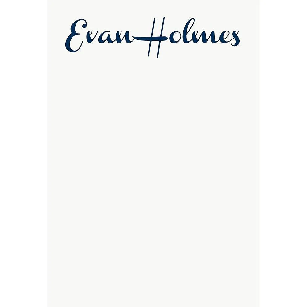 French Script Personalized Notepad Set