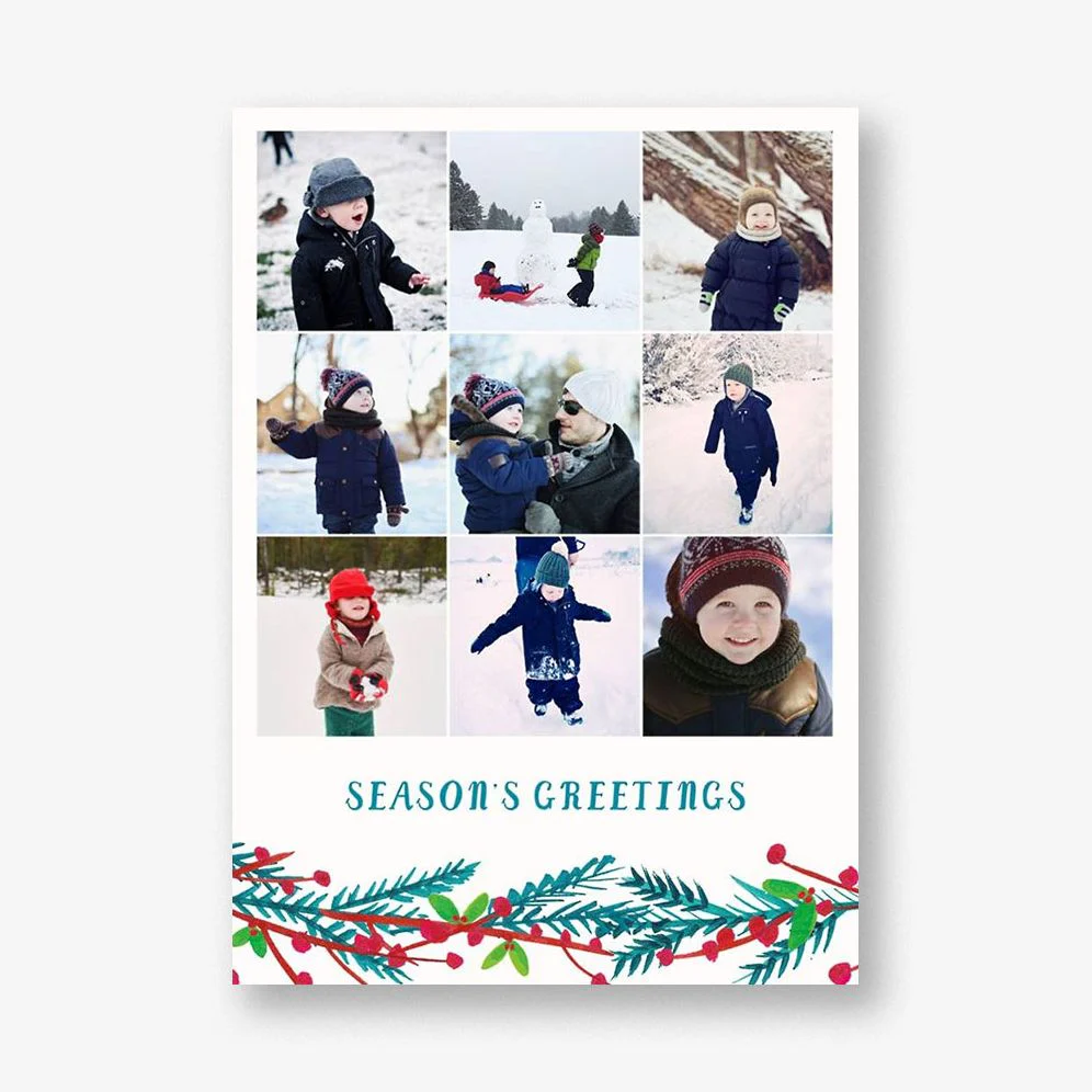 Garland on the Grid Photo Card