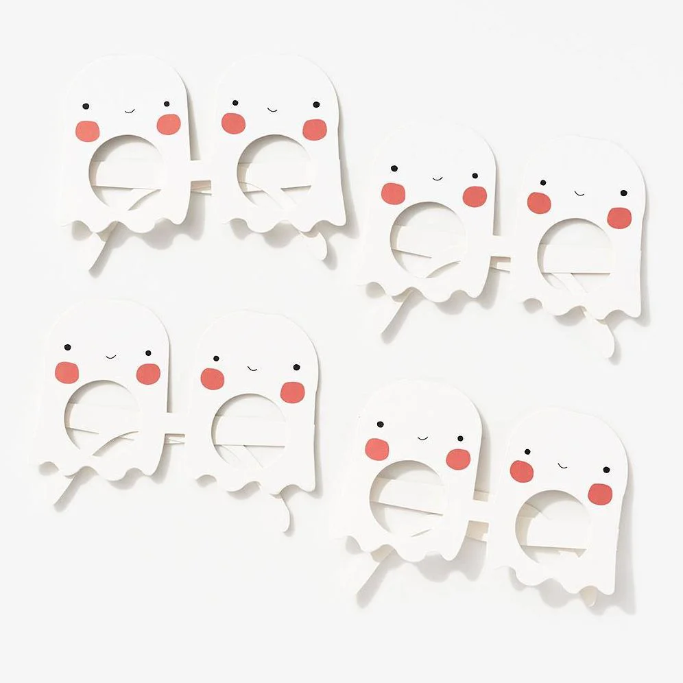 Ghost & Spider Halloween Paper Glasses - Image 3